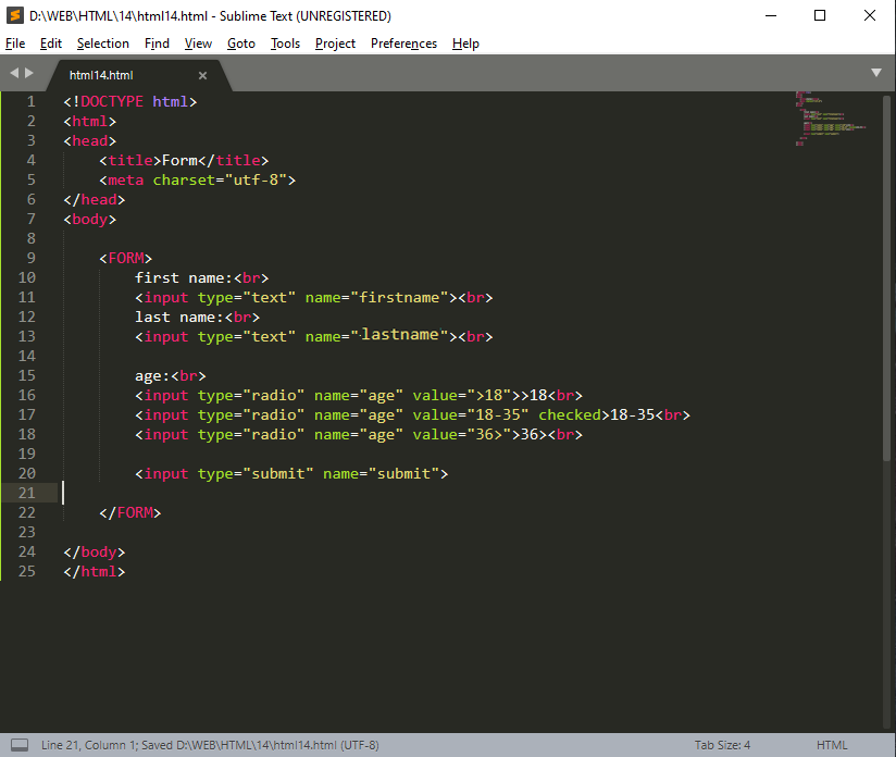 ساخت فرم با html