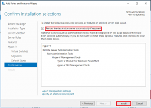 نصب hyper-v