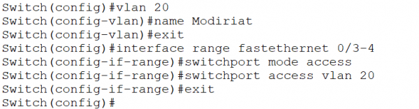 switchport mode access