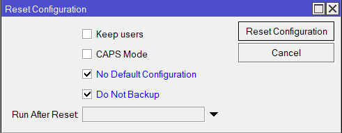 Reset Config